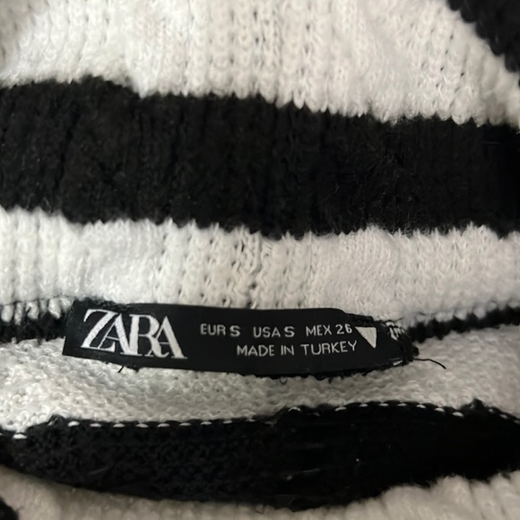 Zara Rugby Stripes Knit Cropped Sweater Size Small - Picture 4 of 9